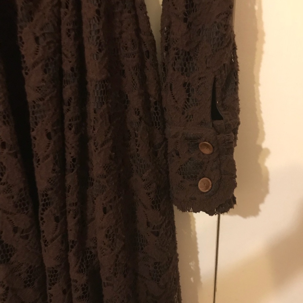 Womens brown winter dress with zipper